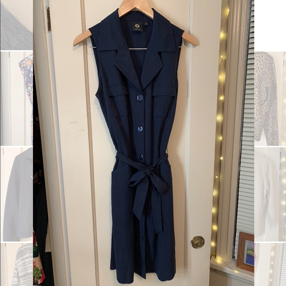 Lightweight Navy Summer Buttonup Dress